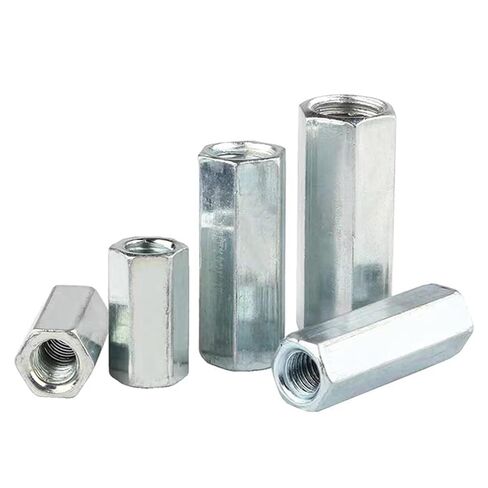 M8-1.25 x 28mm Long Rod Metric Hex Coupling Galvanized Carbon Steel Hex Threaded Rod Coupler for Furniture, Electronic, Industrial 5 Pcs in Kuwait