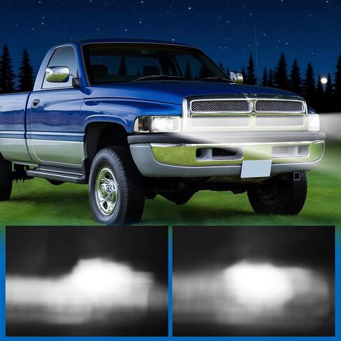 Teplo 300% Brighter W/Led Bulbs LED Sequential DRL Headlights Assembly Replacement for 1994-2001 Dodge Ram 1500/94-02 Dodge Ram Pickup 2500 3500 (Black Housing Clear Relfector-MT, LED Sequential DRL) in Saudi Arabia