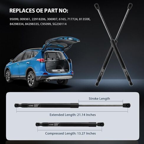 Rear Tailgate Trunk Lift Supports for Buick Enclave 2008 2009 2010 2011 2012 2013 2014 2015 2016 2017 Gas Shock Struts (2PC Set) Replaces 6165 SG230114 in Kuwait