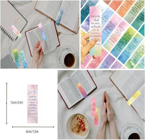 30PCS Christian Watercolor Bookmarks Set - Inspirational Bible Verse Quotes, Religious for Believers, Scripture Journal Supplies in Saudi Arabia