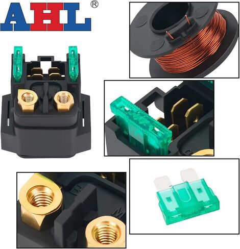 AHL Motorcycle Starter Solenoid Relay Compatible with Yamaha Bruin 350 YFM350 2004 2005 2006 ATV/Grizzly 350 YFM350 2007 2008 2009 ATV/Wolverine 350 YFM350 1995 YFM35RW 2007 ATV in Saudi Arabia