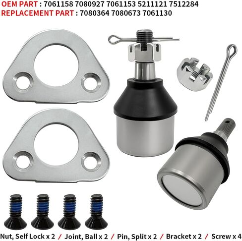 2 Pack Ball Joint & Bracket Kit for Big Boss Trail Boss Magnum Scrambler Ranger Sportsman 300 325 335 330 400 425 450 500 570 700 800 in Saudi Arabia