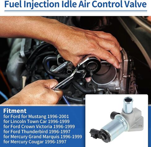 Idle Air Control Valve for Ford for Mustang 1996-2001 Fuel Injection Idle Air Control Valve W/Gasket for Mercury Cougar 1996-1997 No.F6AZ9F715EA/F6AE9F715EB in Saudi Arabia