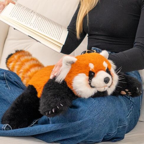 Chongker Weighted Stuffed Animals - Red Panda Plush Animals Collection, Handmade Like Real, Large Size Stuffed Animals Red Panda Kevin in Kuwait