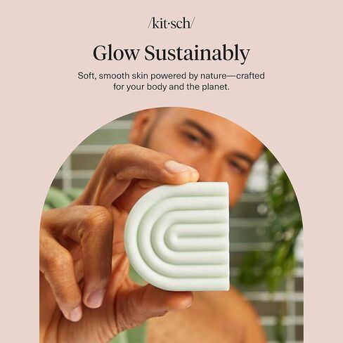 Kitsch Rosemary & Biotin Natural Hair Conditioner Bar, Organic, Vegan, Volumizing, Hydrating & Cleansing Conditioner for Curly or Straight Hair, Plastic, Paraben & Sulfate Free, Eco Friendly, 2.7 oz in Kuwait