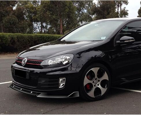 Front Bumper Lip fit for Compatible with 2010-2013 Volkswagen Golf MK6 GTI Model Only, Front Bumper Lip Spoiler Air Chin Body Kit Splitter Painted Glossy Black ABS, 2011 2012 (Sport-Style) in Kuwait