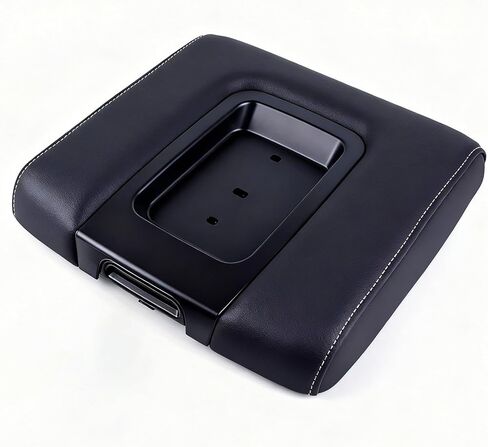 غطاء مسند ذراع من الجلد الأسود للمقعد الأمامي مع حصيرة بطانة متوافقة مع كاديلاك إسكاليد ESV لسيارة تشيفي سيلفرادو 1500 2500 3500 سوبربان تاهو لجي إم سي سييرا يوكون XL - استبدال 22881398 in Kuwait