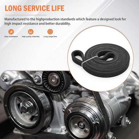 حزام محرك أفعواني متوافق مع Land Rover LR2 2013 2014 2015 L4 2.0 استبدال 31330380 CH526C301BA LR03645 DK060898 in Saudi Arabia