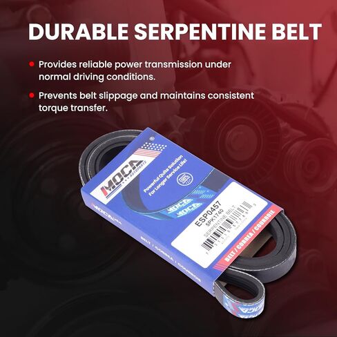 MOCA 5PK1740 Serpentine Belt Fits For Chevrolet 2015 Colorado L4-2.5L, Air Conditioning and Alternator, 2020-2016 Malibu L4-1.5L, For GMC 2015 Canyon L4-2.5L, Air Conditioning and Alternator in Saudi Arabia