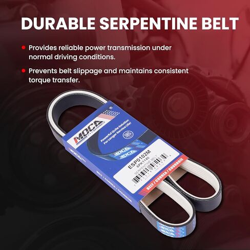 MOCA 6PK1140 Fabric Faced Serpentine Belt fits For Ford 2009-2019 Flex 3.5L, 2008-2019 Taurus 3.5L, 2008-2009 Taurus X 3.5L, For Lincoln 2017-2020 Continental 3.7L, 2010-2016 MKS 3.5L, 2009 MKS 3.7L in Saudi Arabia