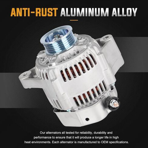 Alternator Replacement Compatible with 1992 1993 Toyota Camry 2.2L Replace AND0015 100211-8560 400-52306 111439 27060-03010 ALT-5088 in Saudi Arabia