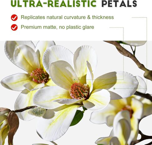 Artificial Trees Cherry Blossom Tall Fake Magnolia Flower Tree Floor plantas Indoor Outdoor Realistic for Home Living Room Office Porch Outside Patio arboles para decoracion Housewarming Gift in Saudi Arabia
