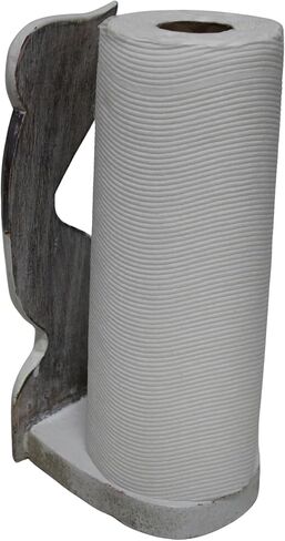 WorldBazzar منحوتة باليد الأبيض البجع حامل المناشف الورقية نحت الخشب تمثال بحري أداة المطبخ النحت in Kuwait