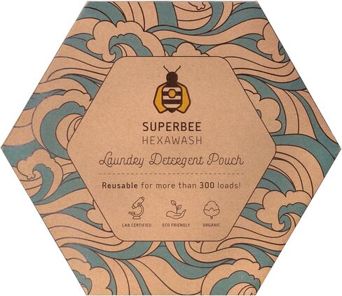 SuperBee Hexawash Laundry Detergent Replacement | Goodbye Detergent, Lasts for 300 Washes | Toddler and Teen Tested | Clean, Fresh Laundry | Long Lasting, Earth Friendly, Plastic Free in Kuwait