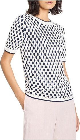 NIC+ZOE Women's Geo Tuck Stitch Sweater Tee in Saudi Arabia