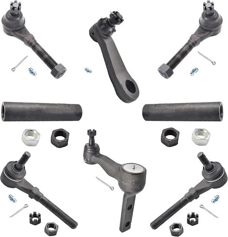 طقم توجيه أمامي 8 قطع لسيارة Ford Expedition F-150 F-250 Lincoln Navigator 1997-2003، أطراف قضيب ربط داخلي وخارجي وأكمام ذراع بيتمان لضبط الأكمام in Saudi Arabia