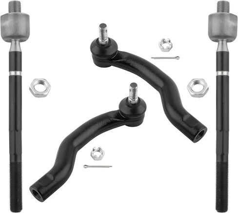 BOXI (Set of 4) Front Inner + Outer Tie Rods Fit for Toyota Rav4 2006 2007 2008 2009 2010 2011 2012 2013 2014 2015 2016 2017 2018 | Replaces ES800053 ES800054 EV800328 in Saudi Arabia