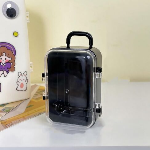 Plastic Pink Mini Travel Suitcase Boxes for Women Men Small Handbag Luggage Storage Box Decoration Accessories in Saudi Arabia