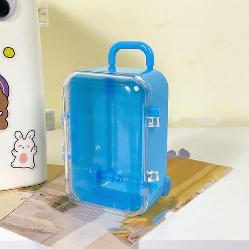 Plastic Pink Mini Travel Suitcase Boxes for Women Men Small Handbag Luggage Storage Box Decoration Accessories in Saudi Arabia