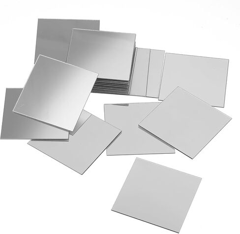Mini Mirrors for Crafts 30 Pcs 2x2 Inch Square Mirror Tiles Self Adhesive Acrylic Mirror Stickers Mirrors Squares for Wall DIY Projects Home Decor Art Supplies Bathroom in Saudi Arabia