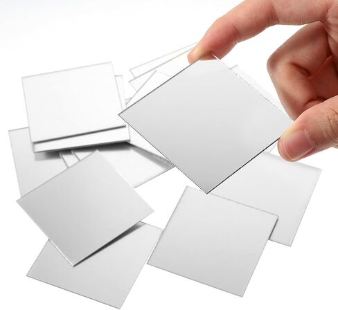 Mini Mirrors for Crafts 30 Pcs 2x2 Inch Square Mirror Tiles Self Adhesive Acrylic Mirror Stickers Mirrors Squares for Wall DIY Projects Home Decor Art Supplies Bathroom in Saudi Arabia