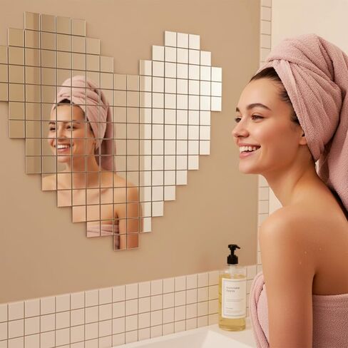 Mini Mirrors for Crafts 30 Pcs 2x2 Inch Square Mirror Tiles Self Adhesive Acrylic Mirror Stickers Mirrors Squares for Wall DIY Projects Home Decor Art Supplies Bathroom in Saudi Arabia