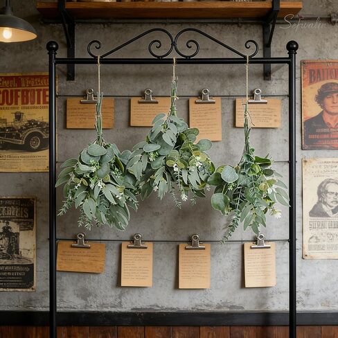 150 قطعة من 4 أنواع من سيقان الأوكالبتوس الخضراء المختلطة، وزهور نفس الطفل الصناعية والسيقان الخضراء لباقات الزفاف المنزلية وديكور الأزهار in Kuwait