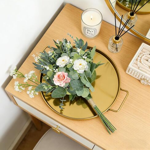 150 قطعة من 4 أنواع من سيقان الأوكالبتوس الخضراء المختلطة، وزهور نفس الطفل الصناعية والسيقان الخضراء لباقات الزفاف المنزلية وديكور الأزهار in Kuwait