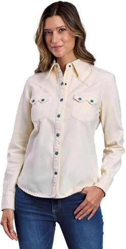 Turquoise Snap Western Denim Shirt in Saudi Arabia