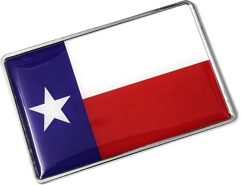 PTDecals 1 قطعة معدنية ثلاثية الأبعاد شعار علم ولاية تكساس ملصق شارة صائق للسيارات والسيارات الأمامية والمصدات الجانبية للنافذة الجانبية وصندوق السيارة والباب الخلفي 77 × 50 مم in Kuwait