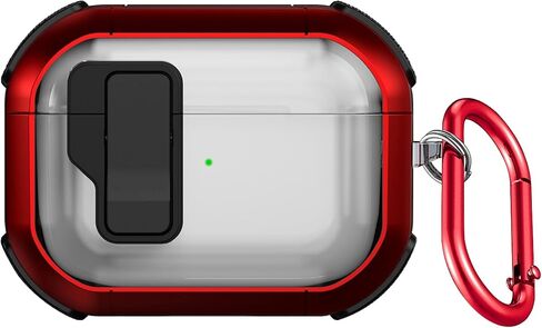 حافظة سلسلة SaharaCase Raider متوافقة مع AirPods Pro 2 (الجيل الثاني) [متينة] حماية كاملة للجسم وقبضة مضادة للانزلاق رفيعة مع سلسلة مفاتيح - أسود in Saudi Arabia