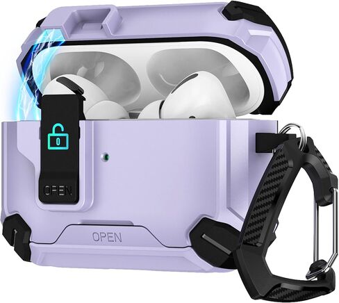حافظة سلسلة SaharaCase Raider متوافقة مع AirPods Pro 2 (الجيل الثاني) [متينة] حماية كاملة للجسم وقبضة مضادة للانزلاق رفيعة مع سلسلة مفاتيح - أسود in Saudi Arabia