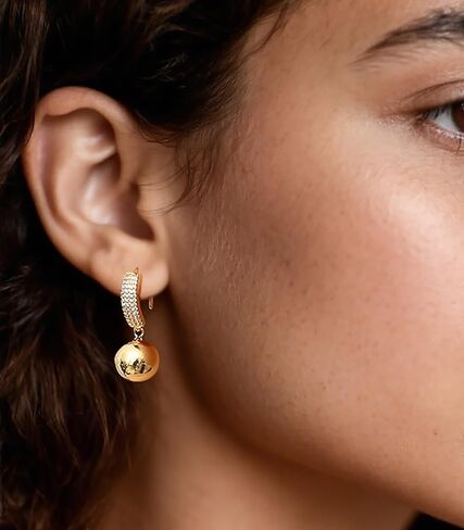 Gold Plated Earrings for Women 14K Gold Statement Earrings Trendy Fashion Gold Jewelry Gifts in Kuwait