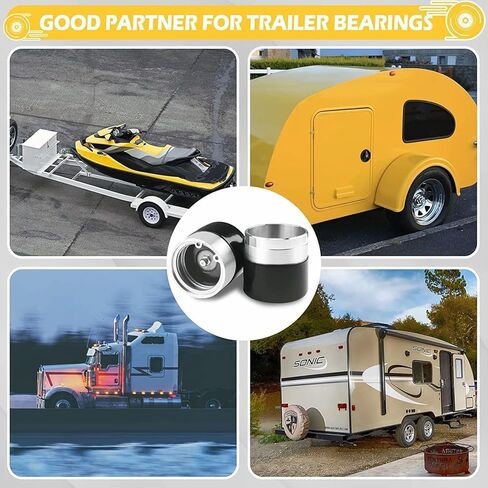 4-Piece Trailer Lubricator Tool Set, 1.98in Stainless Steel Trailer Bearing Maintenance Accessory for RVs, Trailers, and Vehicles in Kuwait