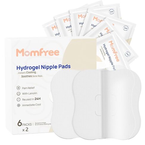 Hydrogel Nipple Gel Pads for Breastfeeding: Soothing Nursing Pads Reusable Instant Cooling Relief | Promotes Healing Irritated Nipples - 6Packs in Kuwait