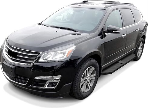 Tuxtreme 6-inch (Black Stainless Steel Flat Style) Running Boards Side Bars Side Steps Compatible with Chevy Traverse 2007-2017 & Buick Enclave 2007-2009 (Exclude Denali) in Kuwait