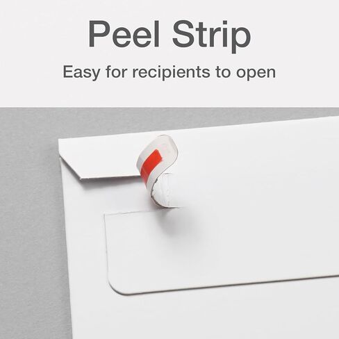 Quality Park Photo Document Mailers, Redi-Strip Self Seal Closure, Rigid Stay Flat Mailer, White Recycled Fiberboard, 6" x 8", 100 per Box in Saudi Arabia
