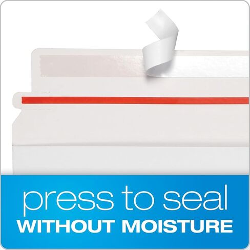 Quality Park Photo Document Mailers, Redi-Strip Self Seal Closure, Rigid Stay Flat Mailer, White Recycled Fiberboard, 6" x 8", 100 per Box in Saudi Arabia