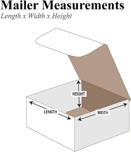 Box PartnersSI Products Corrugated Mailers, 6-inch x 4-inch x 2-inch, White, 50/Bundle (M642) in Kuwait