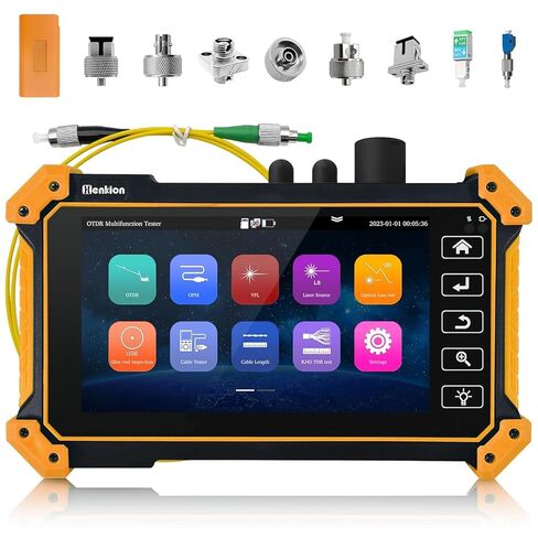 Henkion Optical Fiber Tester Wavelengh 1310/1550nm Dynamic Range 26/24dB Auto OTDR Fiber Test SC/UPC Optica Fiber Tool LS OPM VFL OLS Event Map Network Tools Cable Tester File Setting/Report in Saudi Arabia