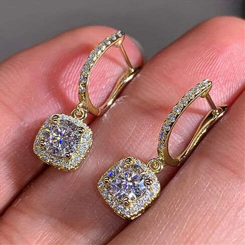 Gorgeous Women Wedding Earrings with Brilliant Cubic Zirconia in Kuwait