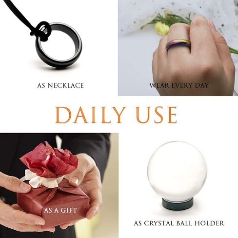 Morchic قوس قزح اللون الهيماتيت عادي الفرقة خواتم 10 قطعة ، 7.5 "الهيماتيت المغناطيسي 8 مللي متر الخرز سوار الترويج in Kuwait