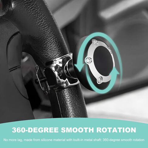 Sun Walker Steering Wheel Knob Spinner, 360-Degree Rotatable Steering Wheel Spinner Auxiliary Booster with Metal Bearing, Durable Driving Power Handle Knob Suitable for Car Truck Boat in Kuwait