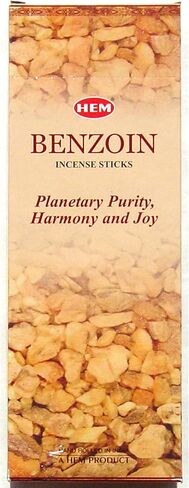 Benzoin Incense - Hem 20 Stick Hex Tubes - Sold in a set of 4 tubes in Kuwait