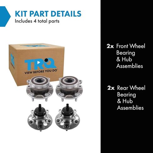 TRQ 2 Piece Wheel Bearing & Hub Assembly Set Compatible with 2008-2015 Scion xB in Saudi Arabia