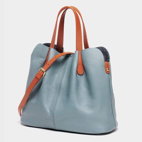 Genuine Leather Crossbody Bag for Women - Convertible Shoulder Tote Messenger Purse with Inner Pocket for Travel Daily Use in Saudi Arabia