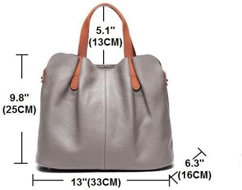 Genuine Leather Crossbody Bag for Women - Convertible Shoulder Tote Messenger Purse with Inner Pocket for Travel Daily Use in Saudi Arabia