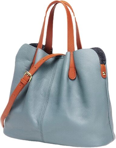 Genuine Leather Crossbody Bag for Women - Convertible Shoulder Tote Messenger Purse with Inner Pocket for Travel Daily Use in Saudi Arabia