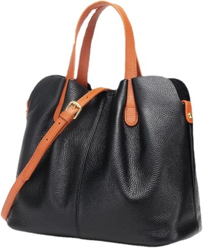 Genuine Leather Crossbody Bag for Women - Convertible Shoulder Tote Messenger Purse with Inner Pocket for Travel Daily Use in Saudi Arabia