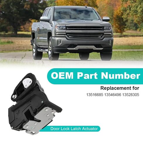 Front Right Passenger Side Door Lock Actuator Latch Assembly Compatible with Chevy Suburban Tahoe Silverado 1500 GMC Yukon XL Sierra 1500 Buick Enclave 2014-2022 Replacement for 13516685 in Kuwait